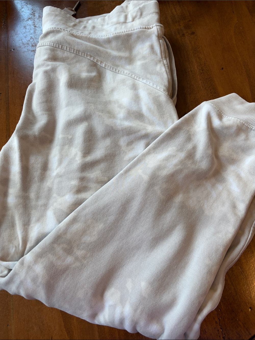 Athleta Cream Ribbed Drawstring Sweatpants - Picture 4 of 4